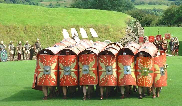 a roman testudo